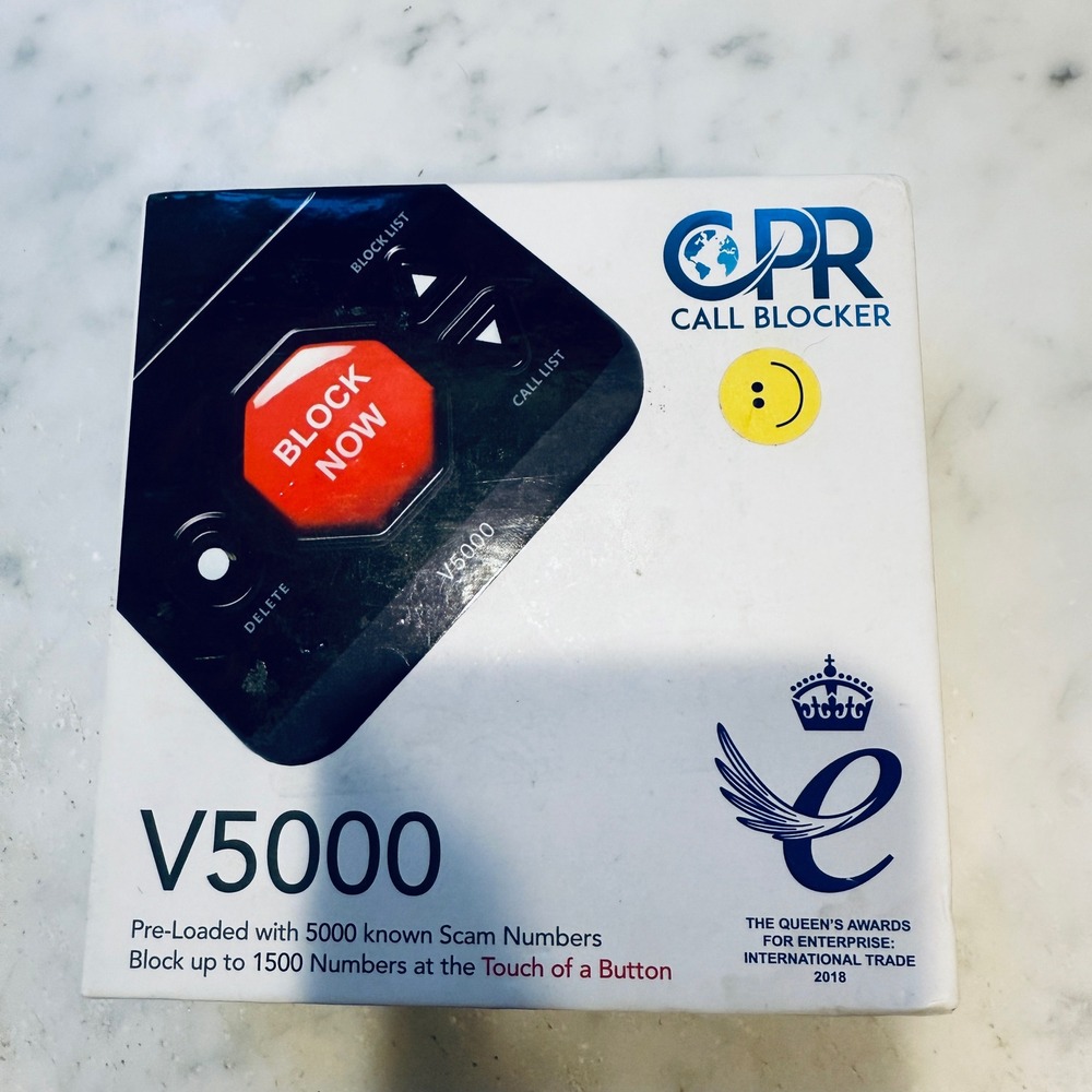 CPR Call Blocker V5000 Block Scam Calls Pre-Loaded Numbers